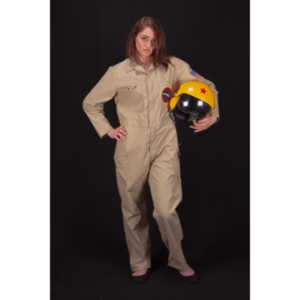 Lindsey was visiting and wanted to shoot, and I had an idea for a pinup based on a pilot's helmet I had recently been given.  So we went to a local military surplus and whipped up a pilot costume and did this shoot.